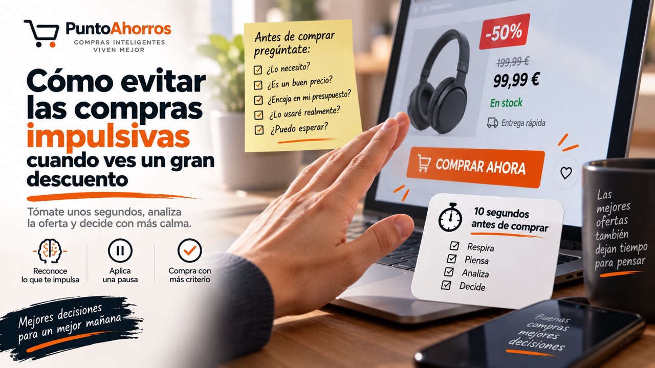 Cómo evitar las compras impulsivas cuando ves un gran descuento